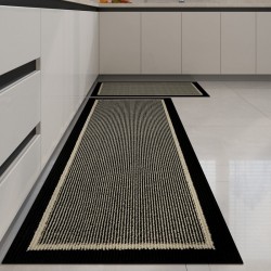 Cross-border kitchen mat, absorbent, non-slip, stain-resistant, waterproof, and oil-resistant, imitation wool woven entrance mat.