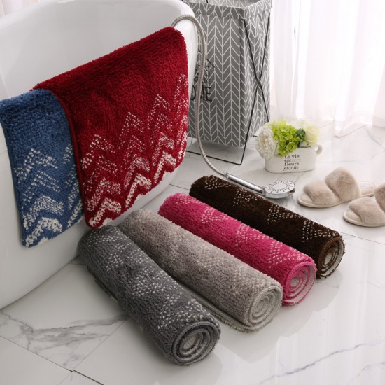 Wholesale flocked bathroom and bathtub absorbent carpets. Bathroom anti-slip absorbent floor mats