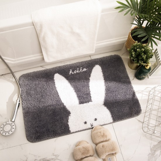 New cute cartoon pet bathroom doormat, non-slip absorbent floor mat for home entrances and bathrooms.