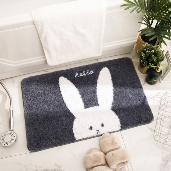 New cute cartoon pet bathroom doormat, non-slip absorbent floor mat for home entrances and bathrooms.