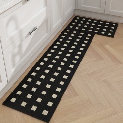 Waterproof and oil-resistant kitchen floor mats, long, washable, wipeable, non-slip, stain-resistant, and wear-resistant entrance mats