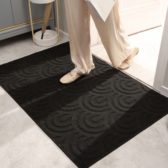 Solid-color entrance doormats, household entrance hallway absorbent, dirt-resistant, non-slip mats.
