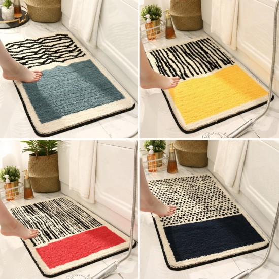 Cross-border new minimalist luxury bathroom absorbent floor mat, home bathroom doorway, non-slip entrance mat