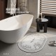 Linen woven bathroom mats, absorbent bathroom doormats, quick-drying, soft bathroom mats with wet/dry separation.