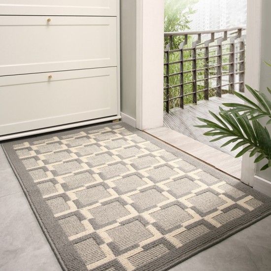 Cross-border minimalist entrance door mats, home entryway, hallway, and entrance mats, non-slip, dust-removing, and mud-scraping carpets