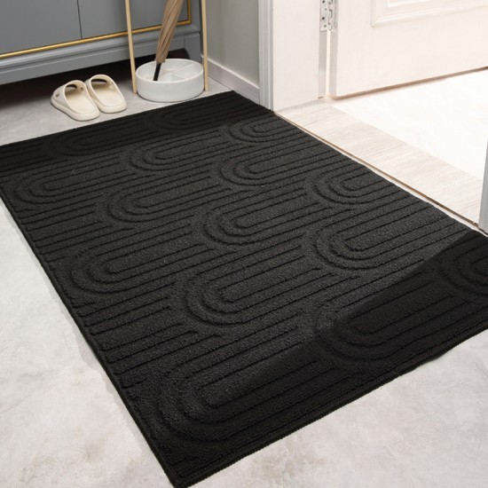 Solid-color entrance doormats, household entrance hallway absorbent, dirt-resistant, non-slip mats.