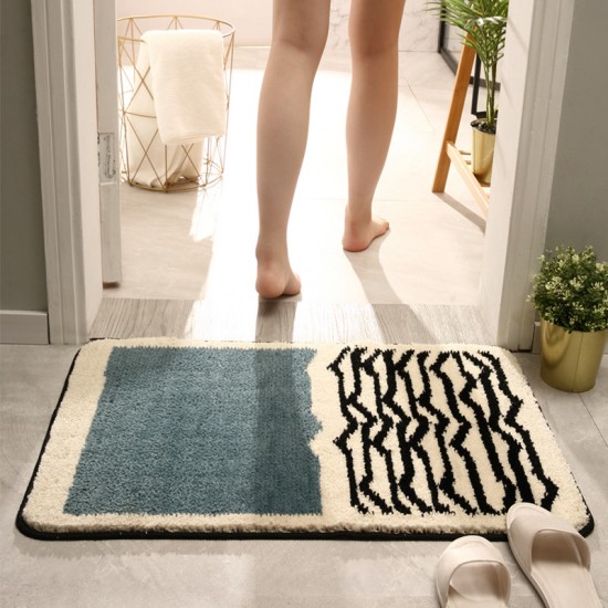 Cross-border new minimalist luxury bathroom absorbent floor mat, home bathroom doorway, non-slip entrance mat