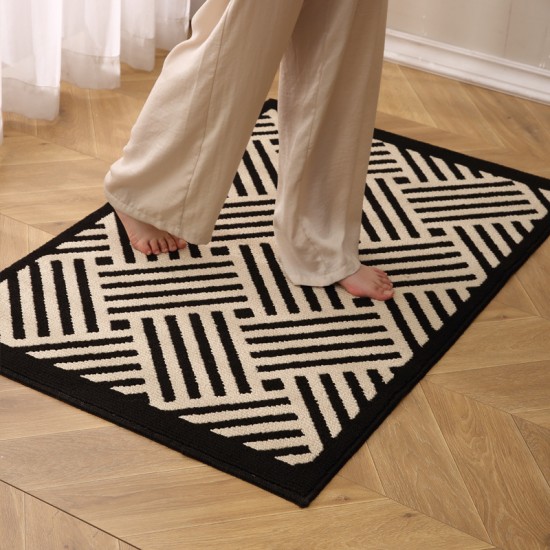 New Chinese-style high-end entrance doormat, living room porch bedside rug, stain-resistant home doormat.