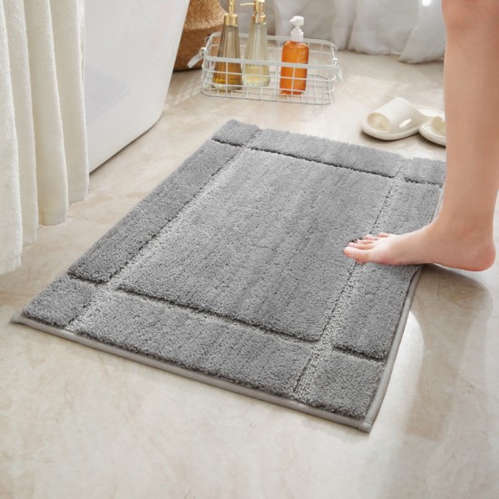 Cross-border bathroom absorbent floor mats, quick-drying bathroom entrance floor mats, thick plush carpet, non-slip bathroom mats