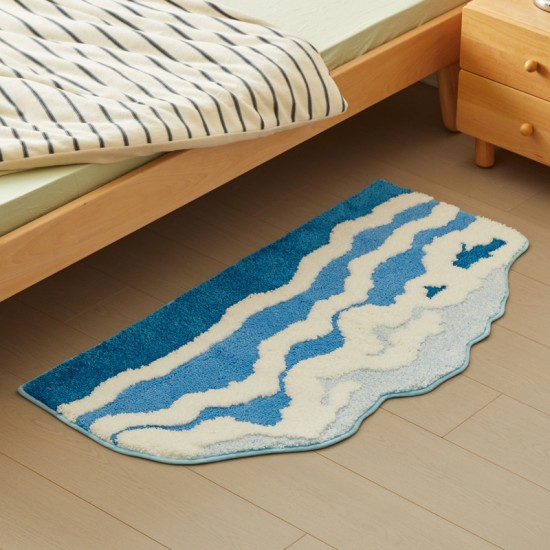 Original hand-painted round floor mat, bedroom carpet, children's room floor mat, bedside blanket, desk and chair mat, and coffee table mat, machine washable.