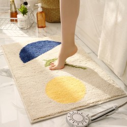 Cute plush cartoon cat doormats, absorbent bathroom doormats, non-slip bathroom doormats.