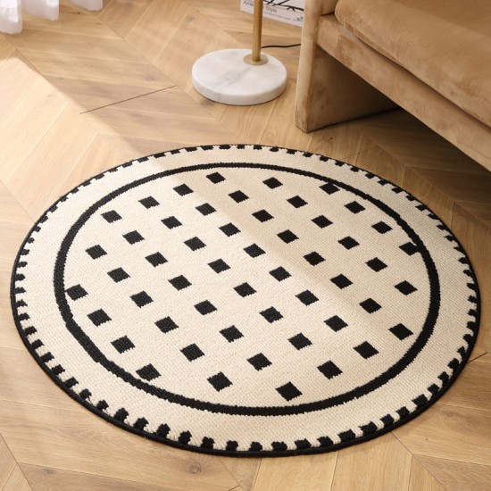 Thickened round rug, home coffee table mat, bedroom bedside rug, study chair, swivel chair, hanging basket, computer chair mat.