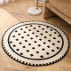Thickened round rug, home coffee table mat, bedroom bedside rug, study chair, swivel chair, hanging basket, computer chair mat.