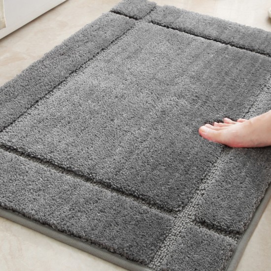 Cross-border bathroom absorbent floor mats, quick-drying bathroom entrance floor mats, thick plush carpet, non-slip bathroom mats