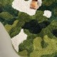 Forest moss carpet, bedroom bedside rug, thick plush, living room sofa and chair mat, quick-drying absorbent bathroom mat.