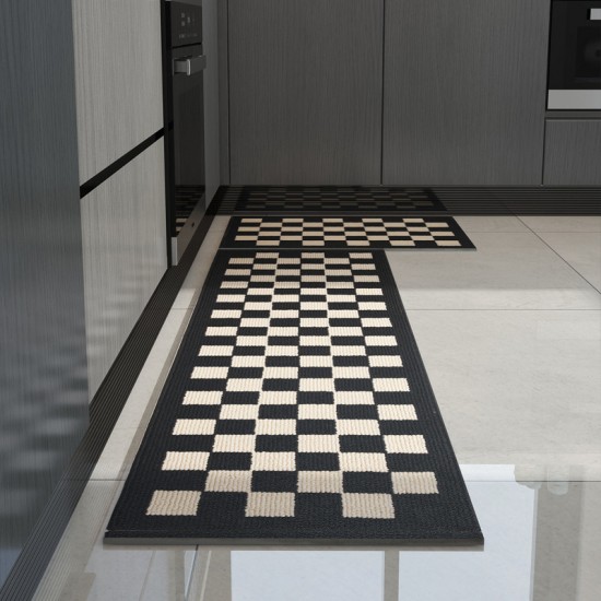 Cross-border kitchen floor mat, long, absorbent, oil-absorbing, non-slip mat, machine-washable, stain-resistant woven rug