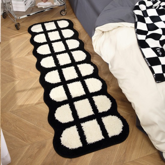 Ins-style bedroom carpets, bedside rugs, long bedside mats, plush master bedroom bay window mats, sofa and coffee table mats