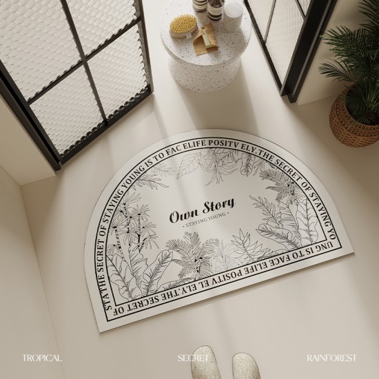 Linen woven bathroom mats, absorbent bathroom doormats, quick-drying, soft bathroom mats with wet/dry separation.