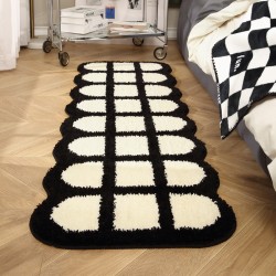 Ins-style bedroom carpets, bedside rugs, long bedside mats, plush master bedroom bay window mats, sofa and coffee table mats