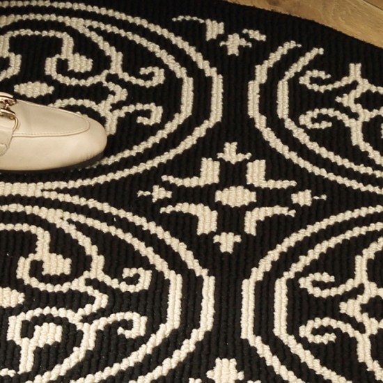 High-end round household carpets Vintage-style soft, formaldehyde-free, imitation wool floor mats for bedroom, living room, and closet chairs.